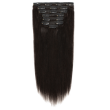 Clip in Hair Extensions,YK#1Jet Black Color Yaki
