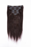 Clip in Hair Extensions,YK#1B Natural Black Color Yaki