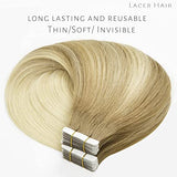 Tape in Hair Extensions B#8/60 Light Brown to Platinum Blond