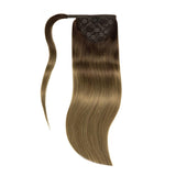 Ponytail Extensions T#M3-8-8 Ombre Darker Brown Mix Light Brown to Light Brown