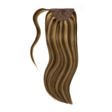 Clip in Ponytail Hairpiece P#4-8 Dark Brown Mixed with Light Brown