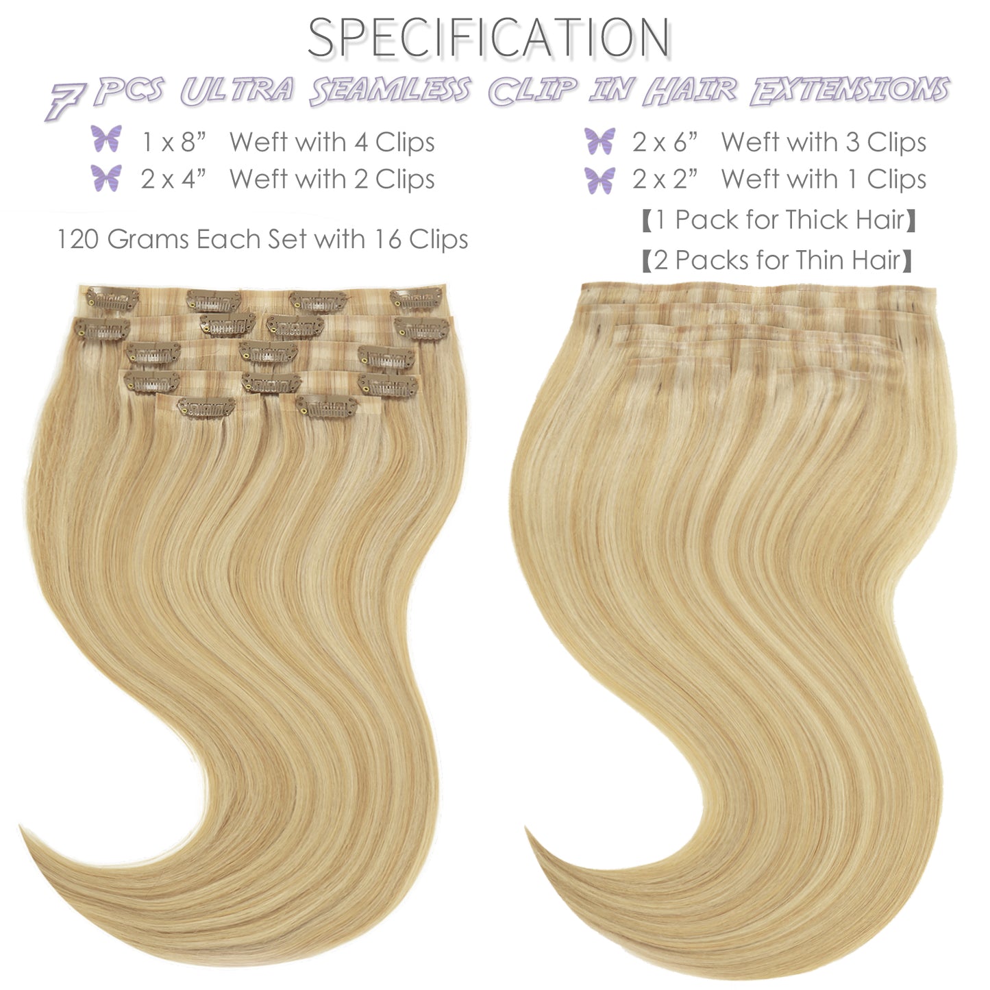 Hair Seamless Clip in Hair Extensions Human Hair Ultra Thin PU Weft Natural Hair Extensions Clip in Extensions lacerhairofficial