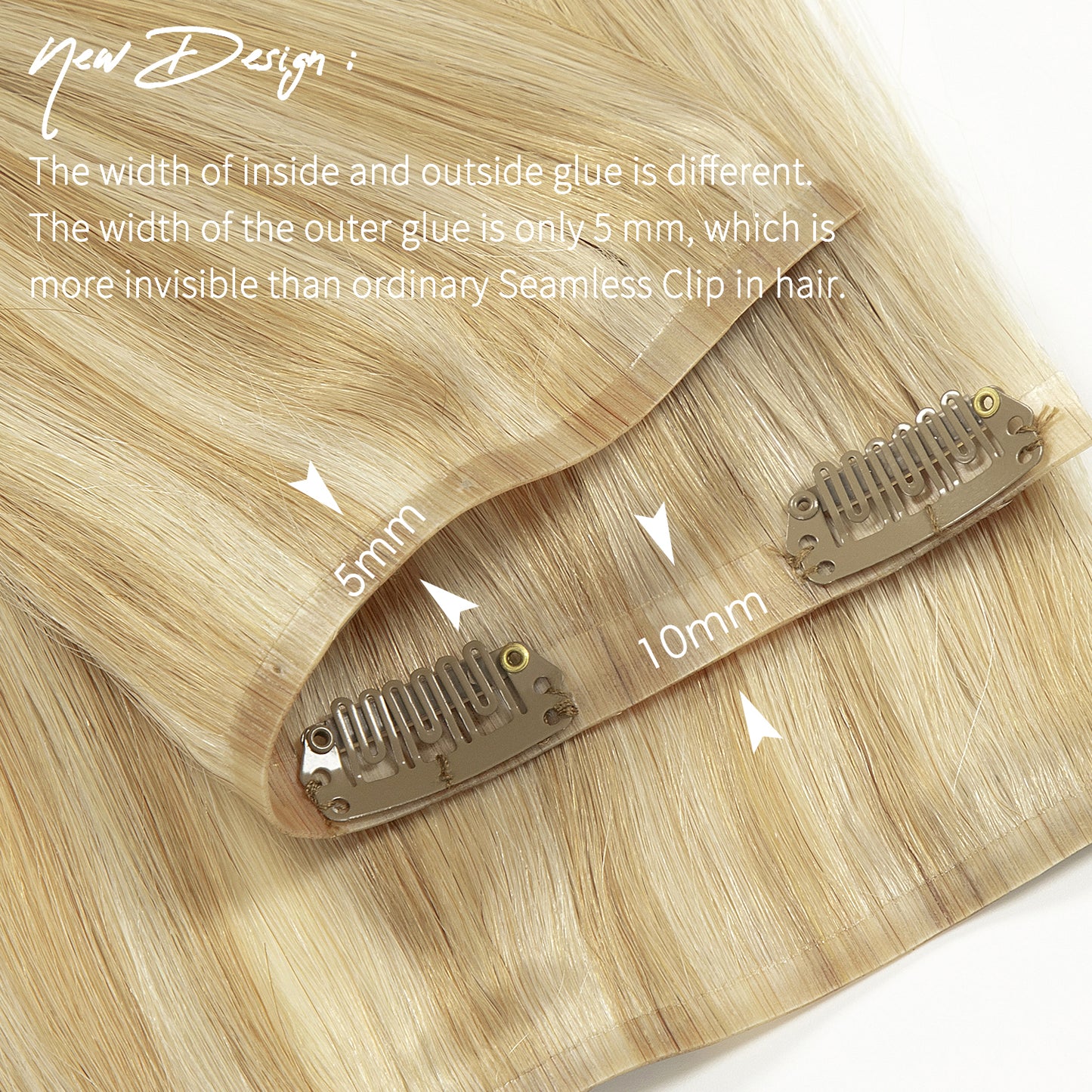 Hair Seamless Clip in Hair Extensions Human Hair Ultra Thin PU Weft Natural Hair Extensions Clip in Extensions lacerhairofficial