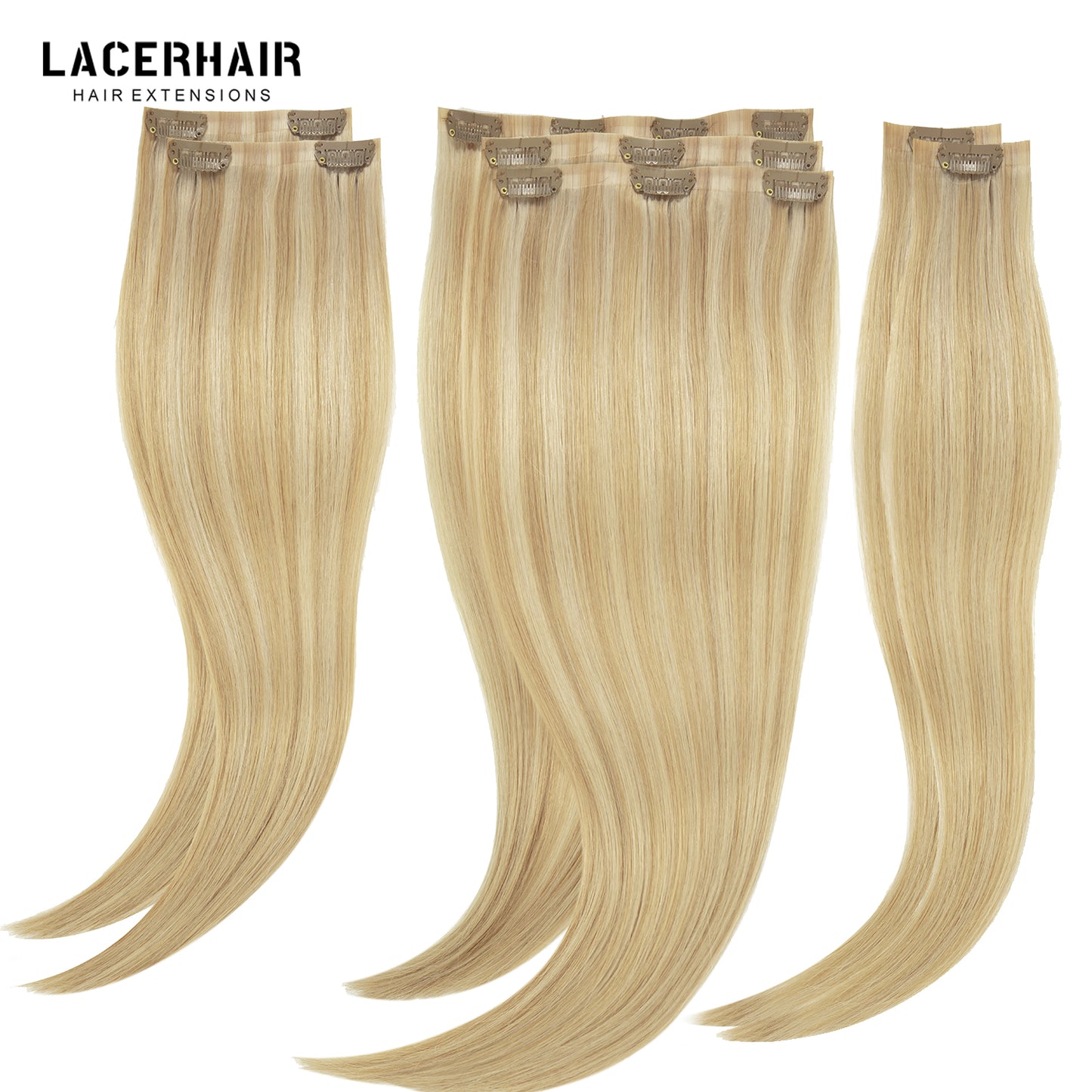 Hair Seamless Clip in Hair Extensions Human Hair Ultra Thin PU Weft Natural Hair Extensions Clip in Extensions lacerhairofficial