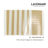 LacerHair Replacement Tapes for Hair Extensions, 72 Tabs Strong Double Side Tape for Tape in Hair Extensions