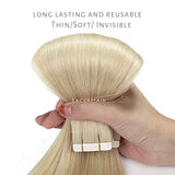 Tape-in Hair Extensions #60A Light Platinum Blond