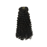 Kinky Curly Clip in Hair Extensions 4B 4C 8A Natural Black Color AC#1B