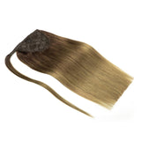 Ponytail Extensions T#M3-8-8 Ombre Darker Brown Mix Light Brown to Light Brown - lacerhair