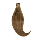 Clip in Ponytail Hairpiece P#4-8 Dark Brown Mixed with Light Brown - lacerhair