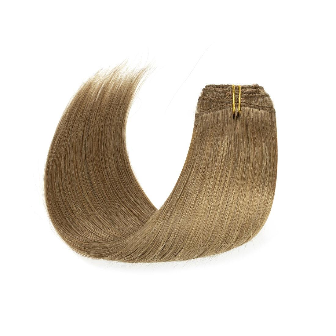 Clip in Extensions color light brown salon quality #8 - lacerhair